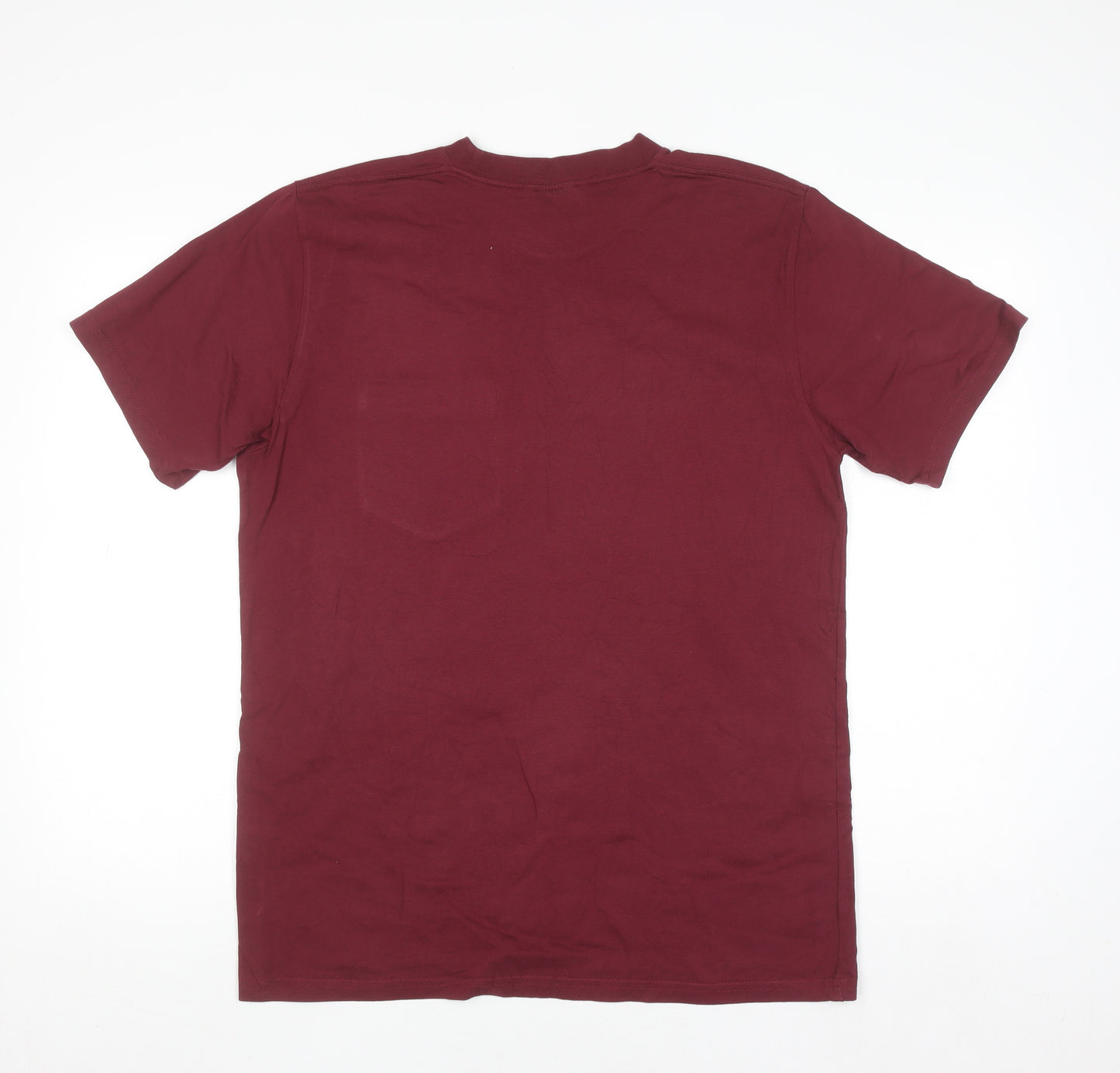 Carhartt Men's Burgundy Short Sleeve Crew Neck Cotton T-Shirt M