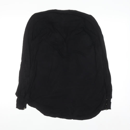Dorothy Perkins Women's Black Viscose Tunic Blouse Size 10