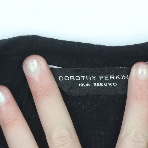 Dorothy Perkins Women's Black Viscose Tunic Blouse Size 10