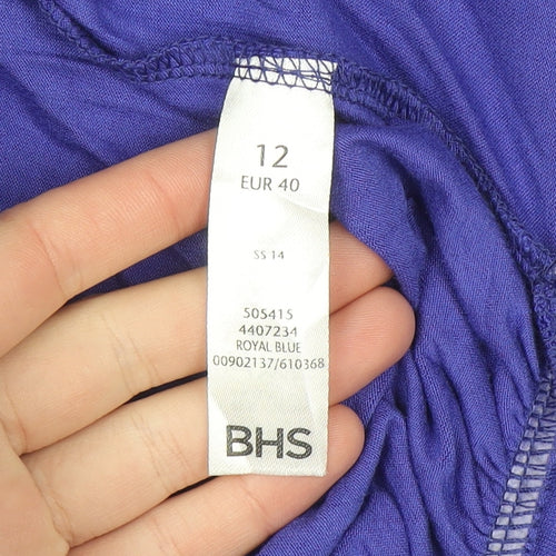 BHS Women’s Royal Blue Viscose Long Sleeve Cardigan Size 12