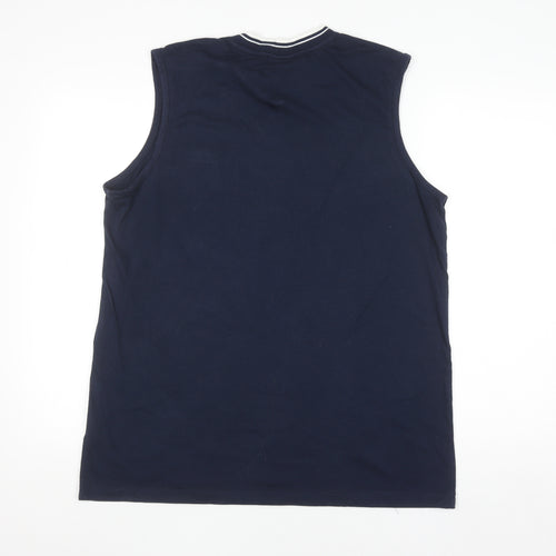 Umbro Men's Blue Sleeveless V-Neck Sports Top XL