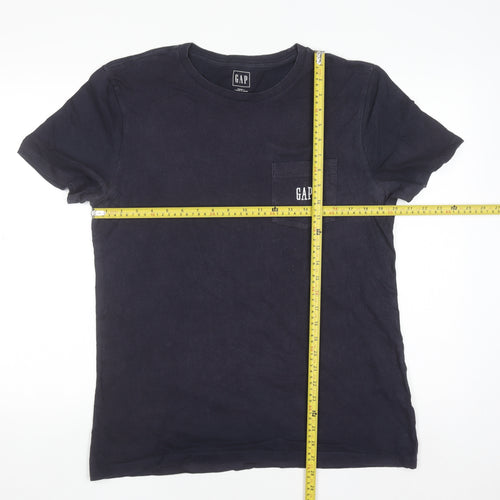 GAP Men's Navy Blue Cotton Pocket T-Shirt Size M Crew Neck