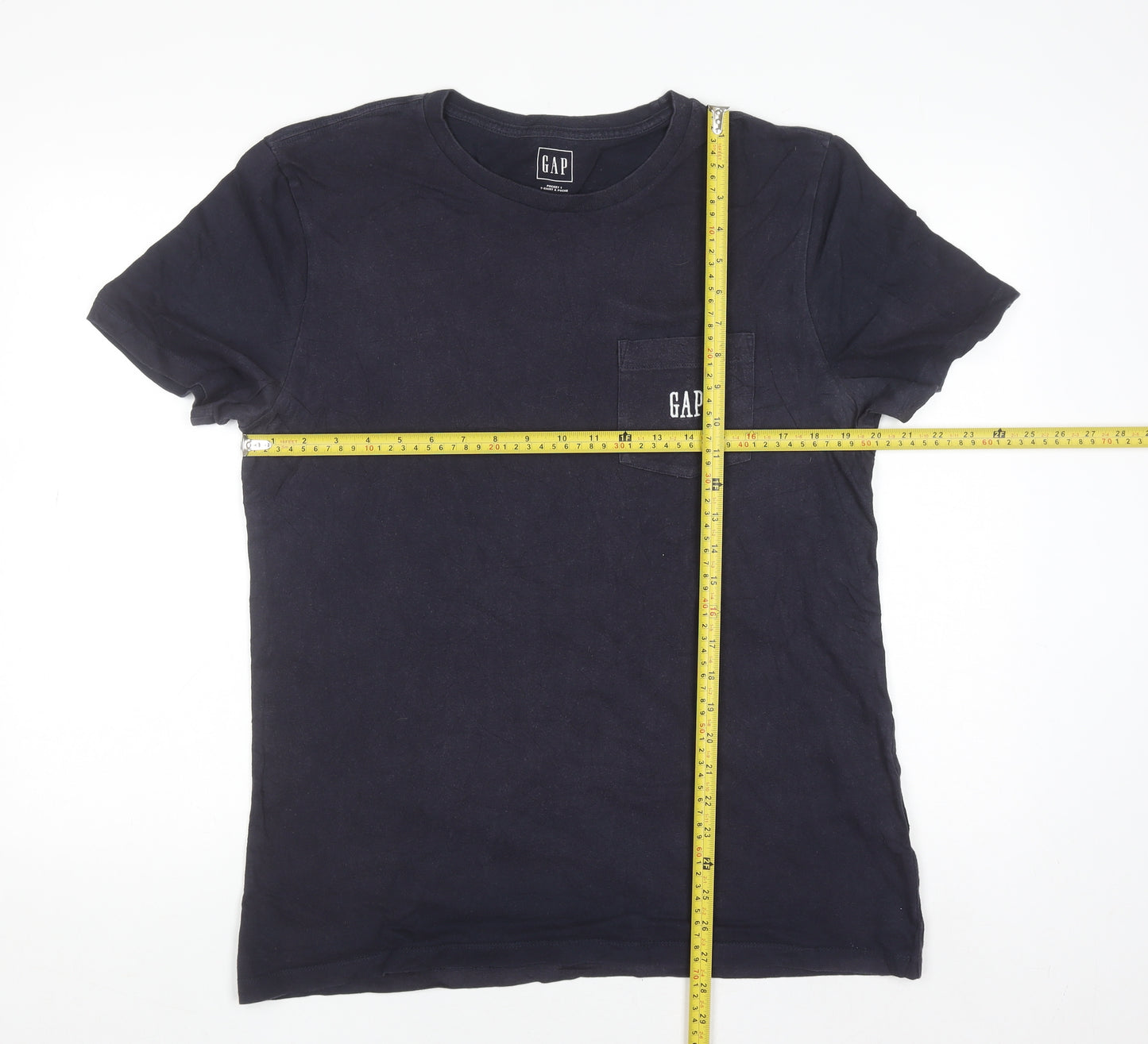 GAP Men's Navy Blue Cotton Pocket T-Shirt Size M Crew Neck