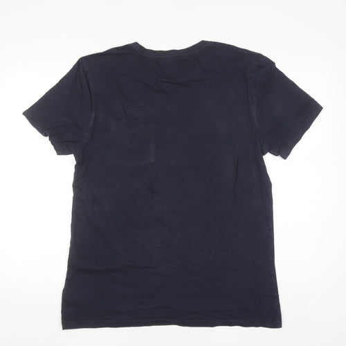 GAP Men's Navy Blue Cotton Pocket T-Shirt Size M Crew Neck