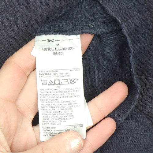 GAP Men's Navy Blue Cotton Pocket T-Shirt Size M Crew Neck