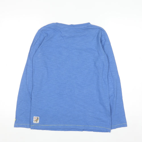 FatFace Boys Blue Long Sleeve T-Rex Graphic Cotton T-Shirt 11-12 Years