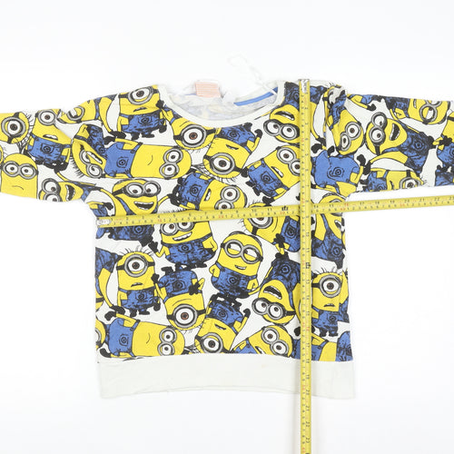 Despicable Me Womens XS Yellow Minions Pullover Sweatshirt