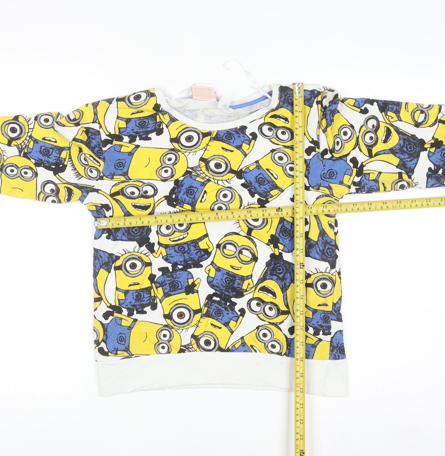 Despicable Me Womens XS Yellow Minions Pullover Sweatshirt