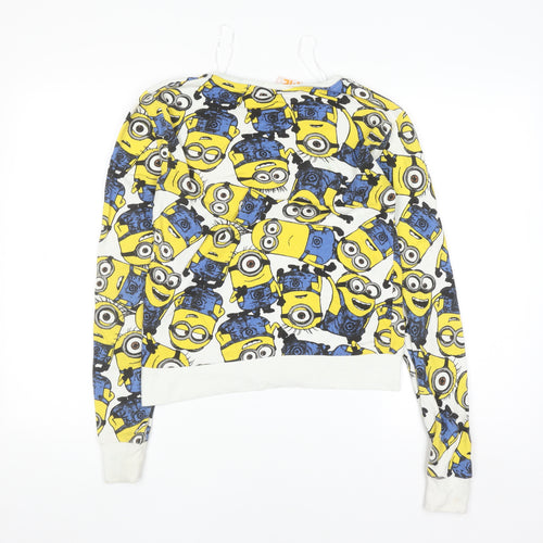 Despicable Me Womens XS Yellow Minions Pullover Sweatshirt