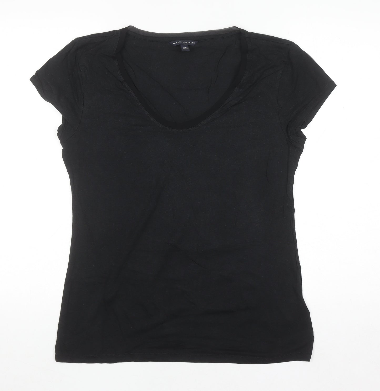 Banana Republic Women’s Black L Slim Fit Scoop Neck T-Shirt