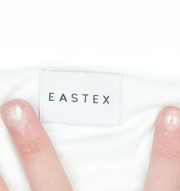 Eastex Women's Blue Floral Print Viscose Stretch Wrap Blouse UK 16