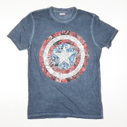 Next Marvel Captain America Blue Men's Regular Fit T-Shirt M