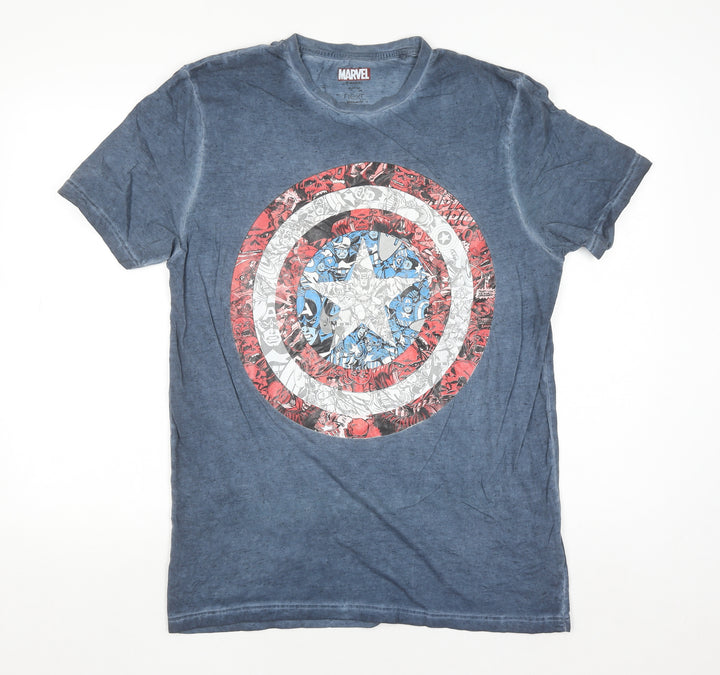 Next Marvel Captain America Blue Men's Regular Fit T-Shirt M