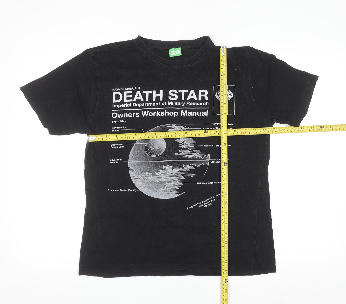 Star Wars Men's Black Death Star Graphic T-Shirt Medium