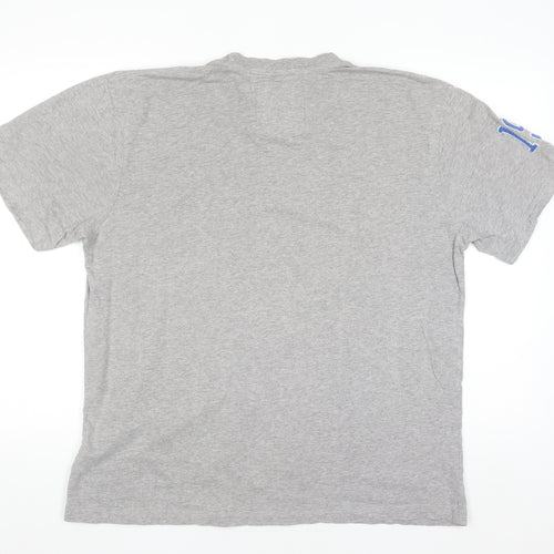 Champion Men's Grey Crew Neck Graphic Print T-Shirt Size L