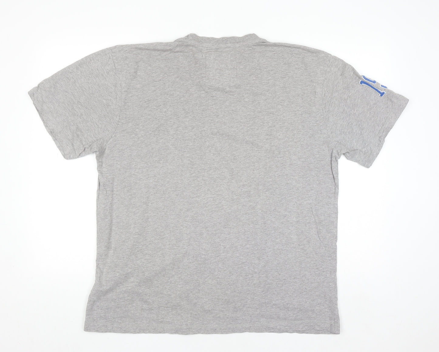Champion Men's Grey Crew Neck Graphic Print T-Shirt Size L