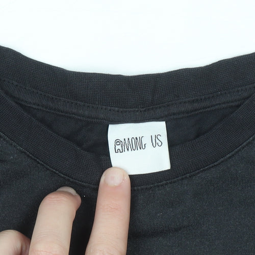 Among Us Boys Black Graphic Short Sleeve T-Shirt 13-14 Years