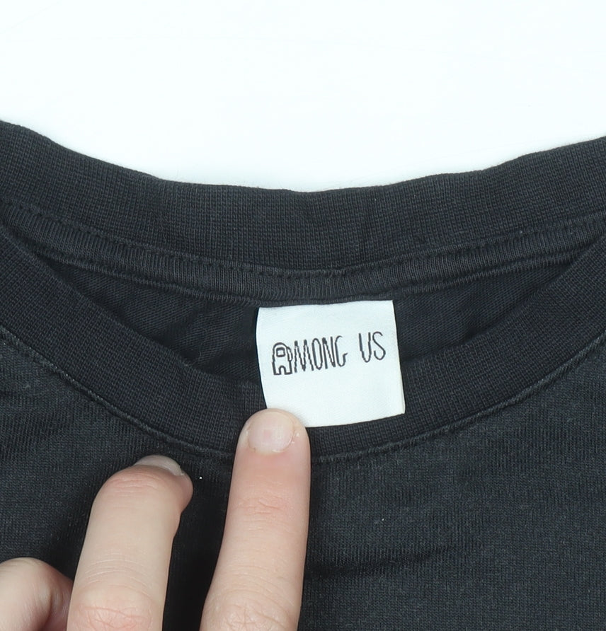 Among Us Boys Black Graphic Short Sleeve T-Shirt 13-14 Years