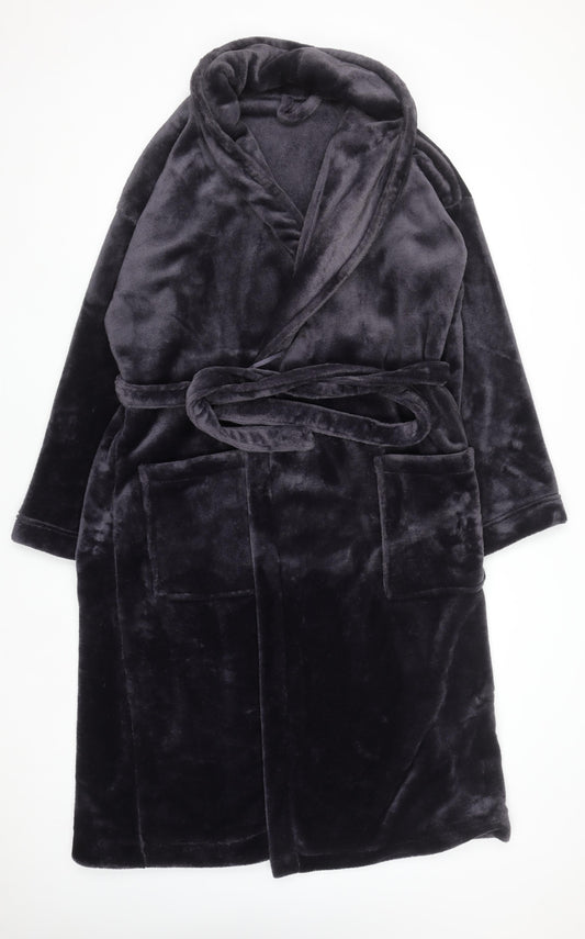 Marks and Spencer Women Purple Fleece Belted Robe Size 16-18