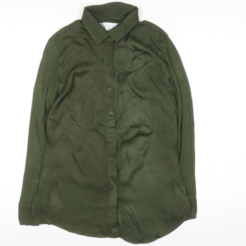 The Shirt Company Women’s Green Long Sleeve Button-Up Blouse UK 8