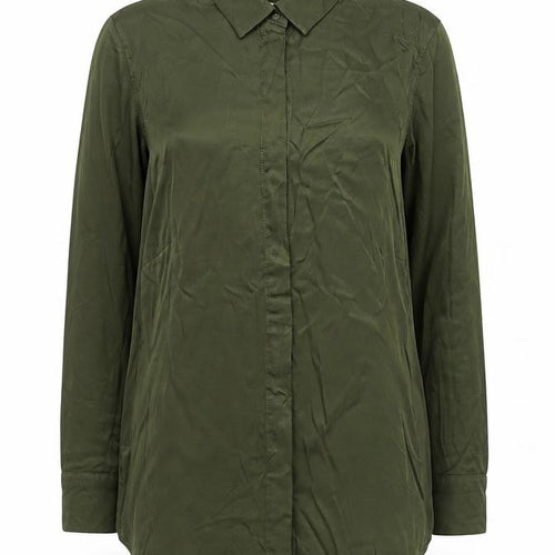 The Shirt Company Women’s Green Long Sleeve Button-Up Blouse UK 8