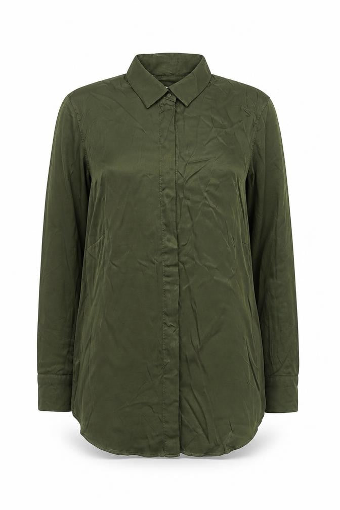 The Shirt Company Women’s Green Long Sleeve Button-Up Blouse UK 8