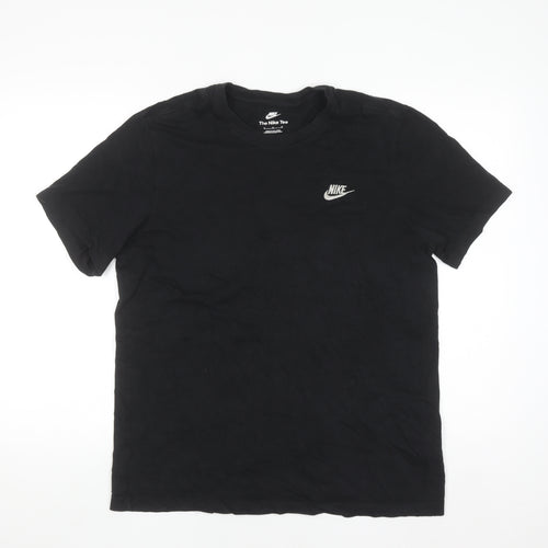Nike Men's Black Cotton Crew Neck Sports T-Shirt M