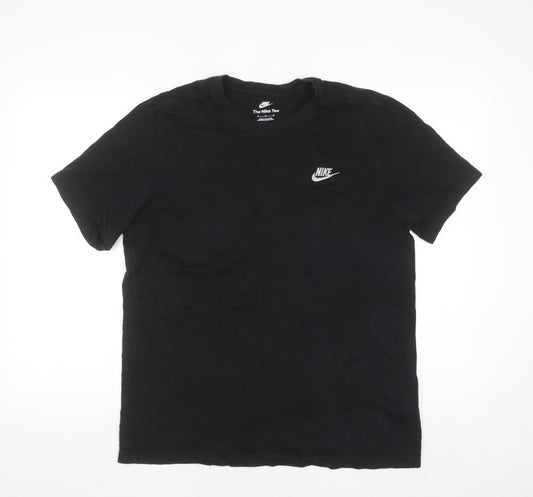 Nike Men's Black Cotton Crew Neck Sports T-Shirt M