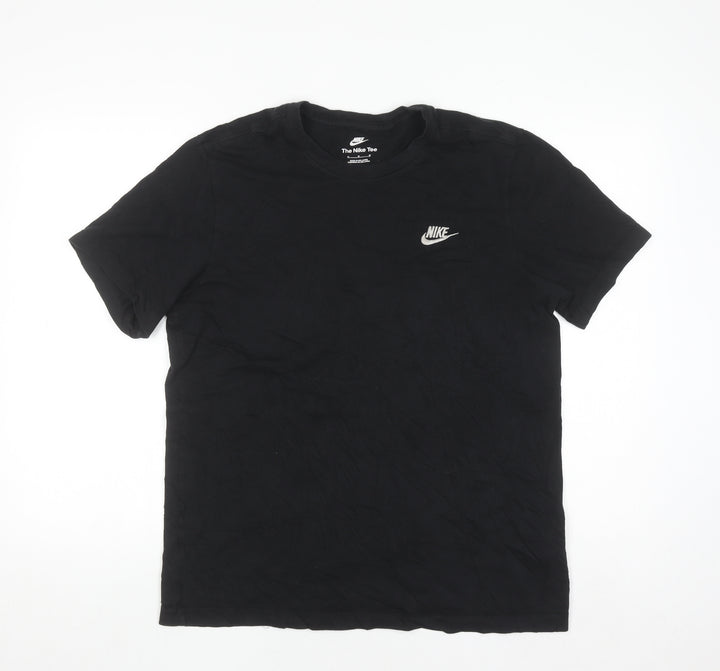 Nike Men's Black Cotton Crew Neck Sports T-Shirt M
