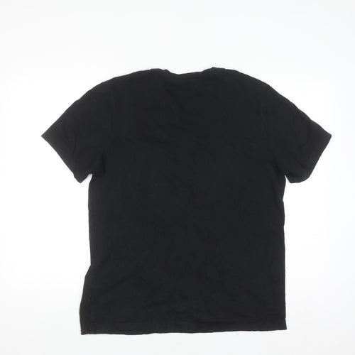Nike Men's Black Cotton Crew Neck Sports T-Shirt M