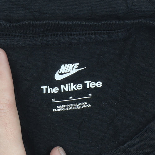 Nike Men's Black Cotton Crew Neck Sports T-Shirt M