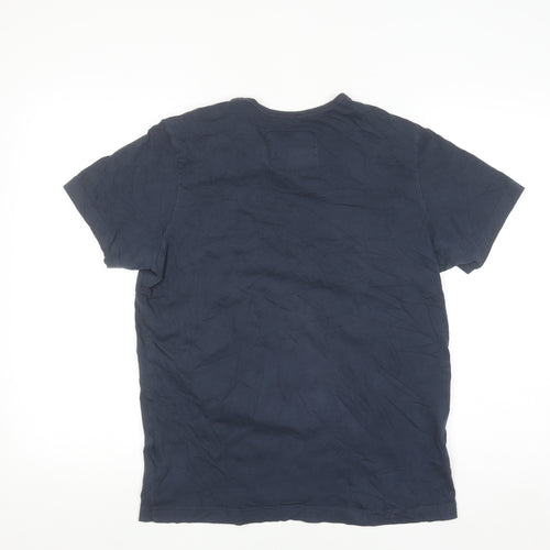 G-Star Raw Men's Navy Graphic Print Cotton Crew Neck T-Shirt Size M
