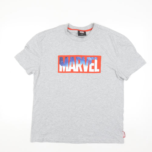 Marvel Men's Grey Graphic Crew Neck Short Sleeve T-Shirt M
