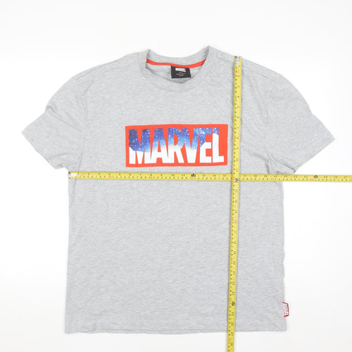 Marvel Men's Grey Graphic Crew Neck Short Sleeve T-Shirt M