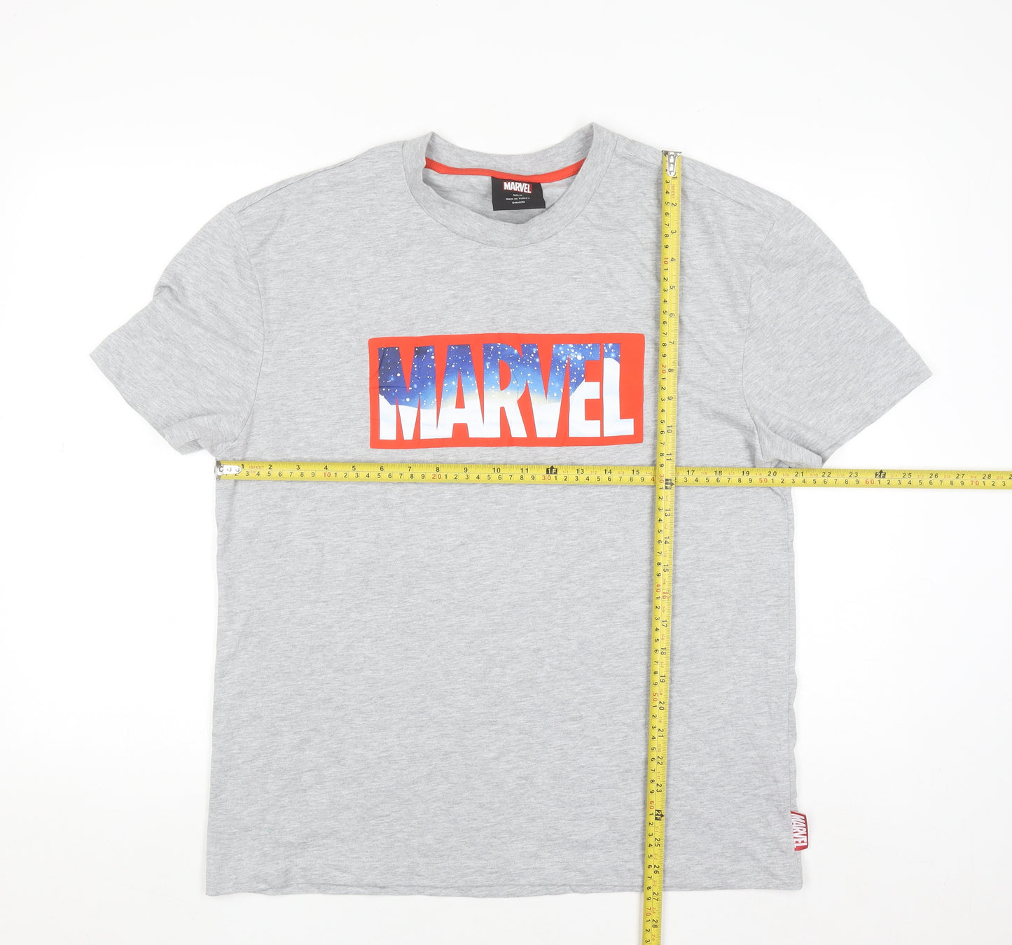 Marvel Men's Grey Graphic Crew Neck Short Sleeve T-Shirt M