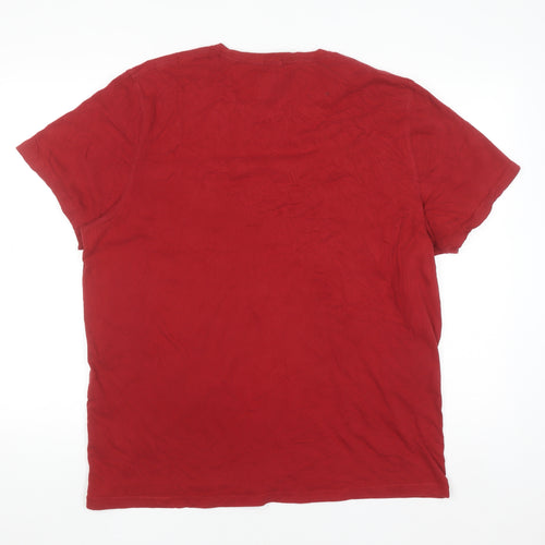 Abercrombie & Fitch Men's Red XL Crew Neck Cotton T-Shirt