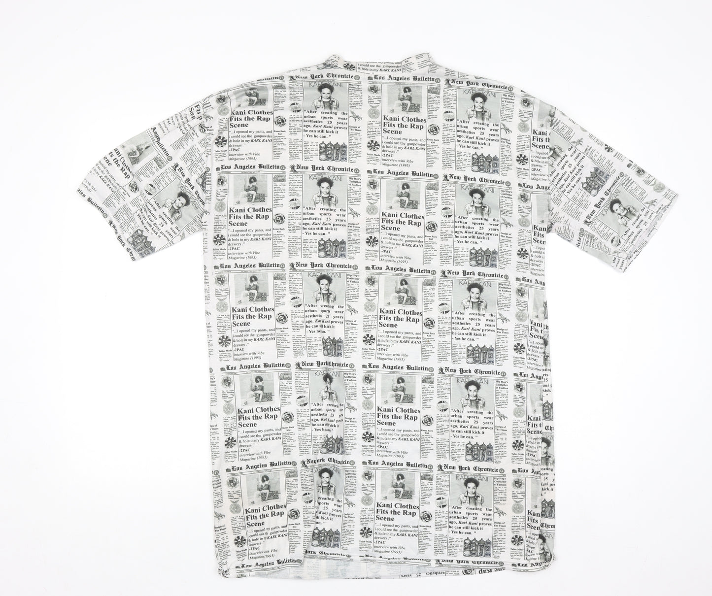 PrettyLittleThing Men’s Black & White Graphic Print Crew Neck T-Shirt XS