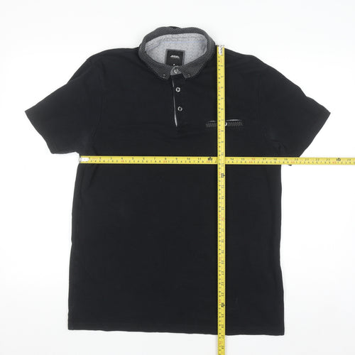 Burton Menswear London Black Short Sleeve Polo Shirt M Regular Fit