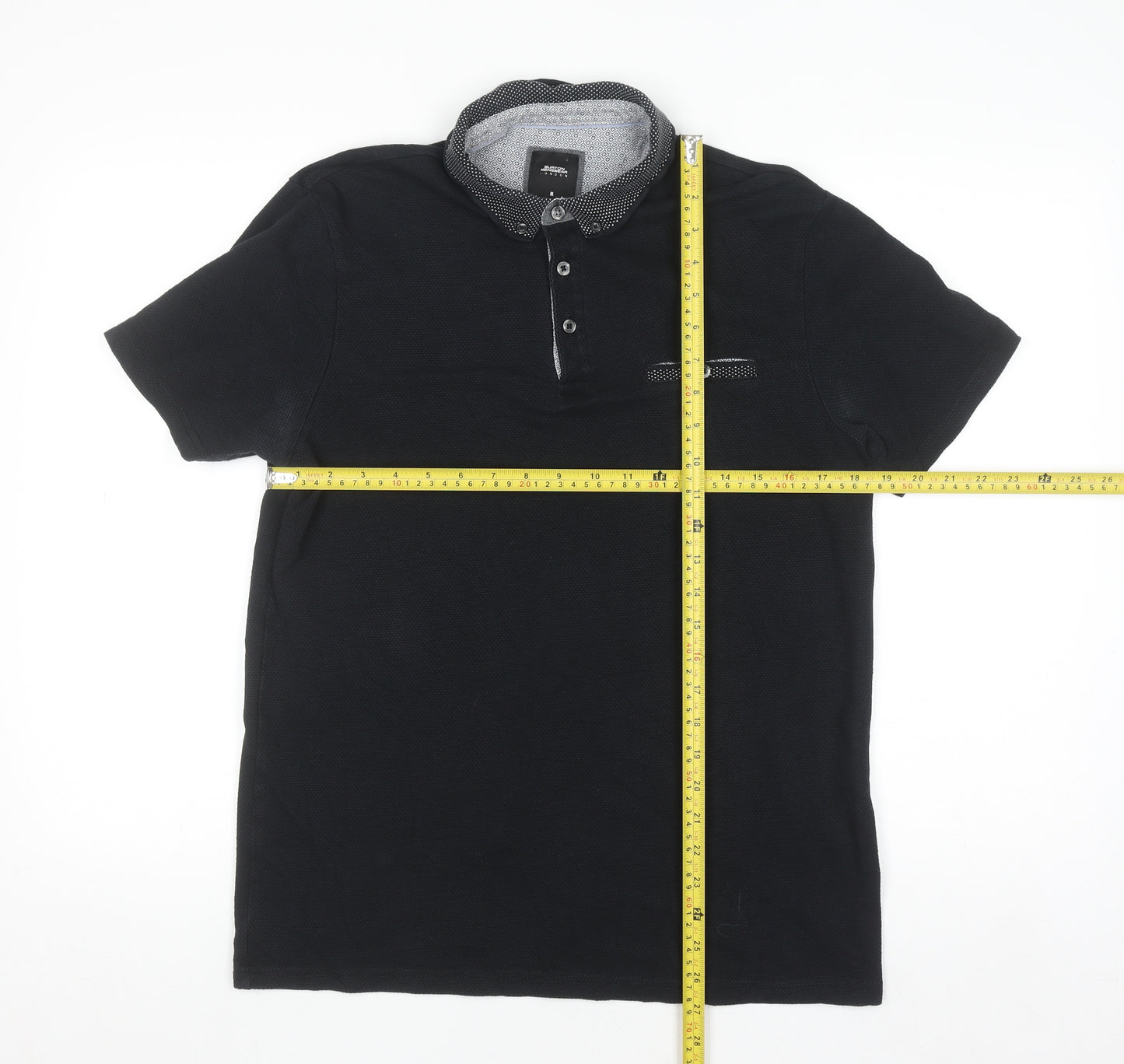 Burton Menswear London Black Short Sleeve Polo Shirt M Regular Fit