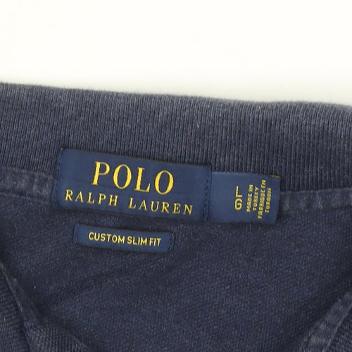 Ralph Lauren Men's Blue Slim Fit Cotton Polo Shirt Size L