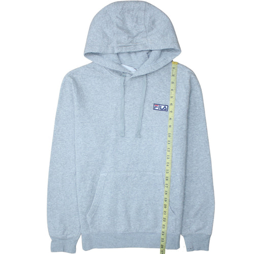 Fila Men’s Grey Pullover Hoodie Small Regular Fit Fleece