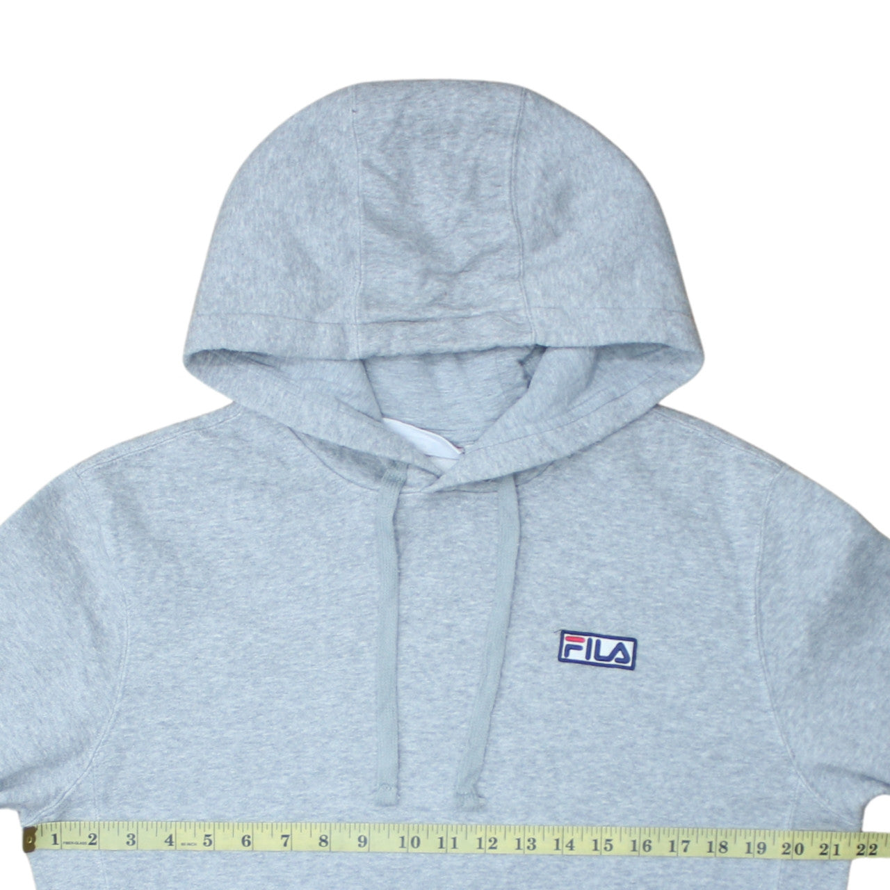 Fila Men’s Grey Pullover Hoodie Small Regular Fit Fleece