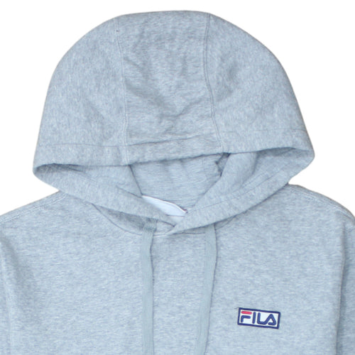 Fila Men’s Grey Pullover Hoodie Small Regular Fit Fleece