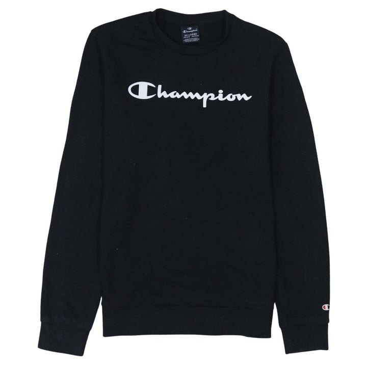 Champion Boys Black 2XL Pullover Fleece Sweatshirt with Logo Print