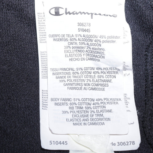 Champion Boys Black 2XL Pullover Fleece Sweatshirt with Logo Print