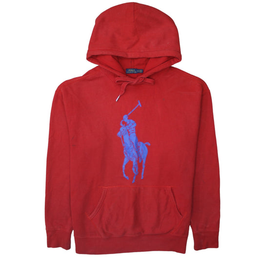 Polo Ralph Lauren Men's Red Pullover Hoodie M Logo Graphic