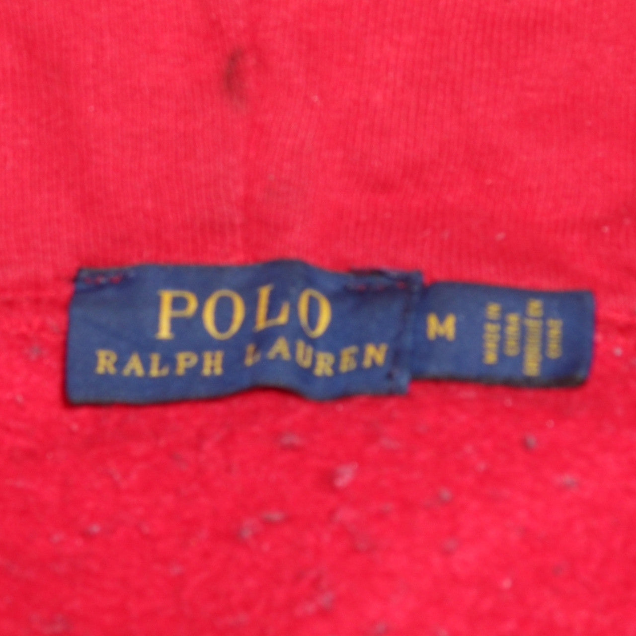 Polo Ralph Lauren Men's Red Pullover Hoodie M Logo Graphic