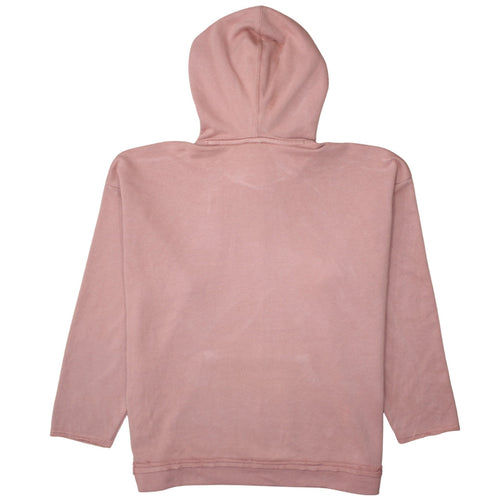 Adidas Womens Pink Pullover Hoodie UK 14 Logo Print Casual Sweatshirt