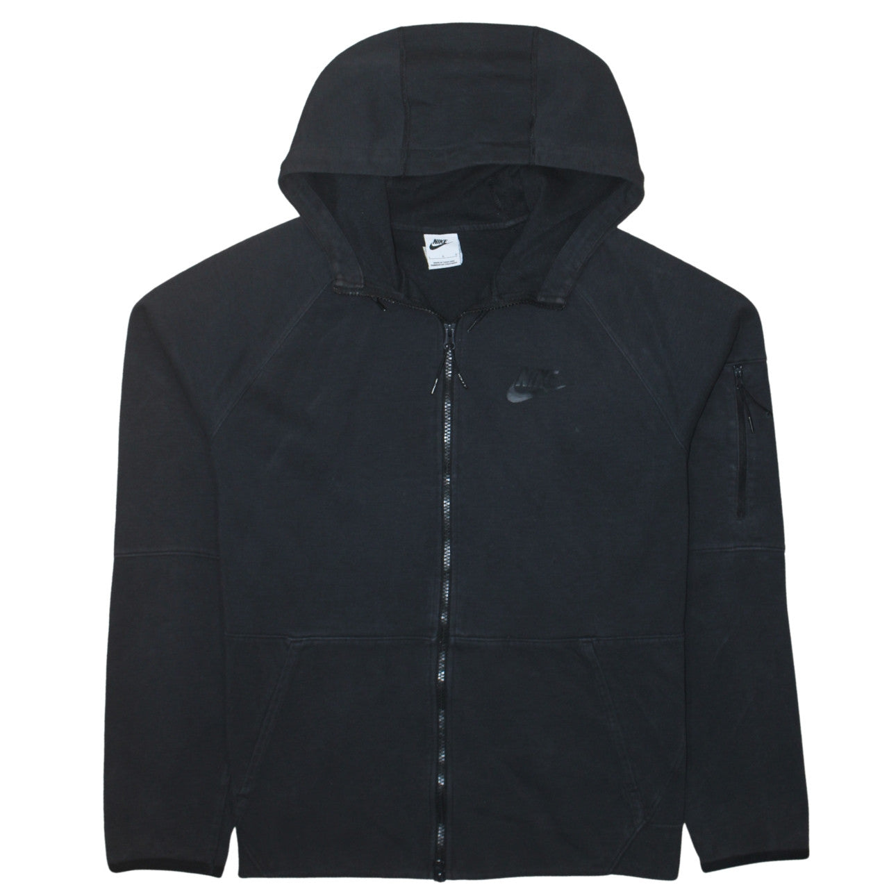 Nike Men's Black Full Zip Hoodie Size L Regular Fit