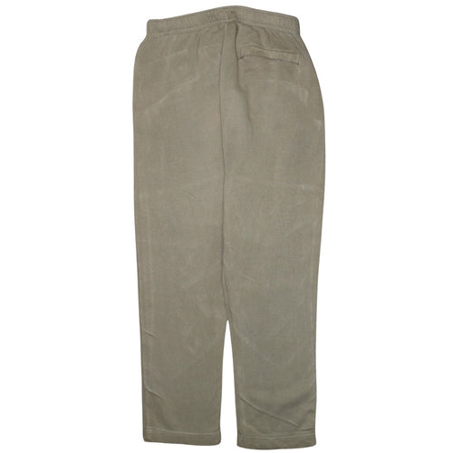 Nike Men's Beige Fleece Sweatpants L Regular Fit Elastic Waist